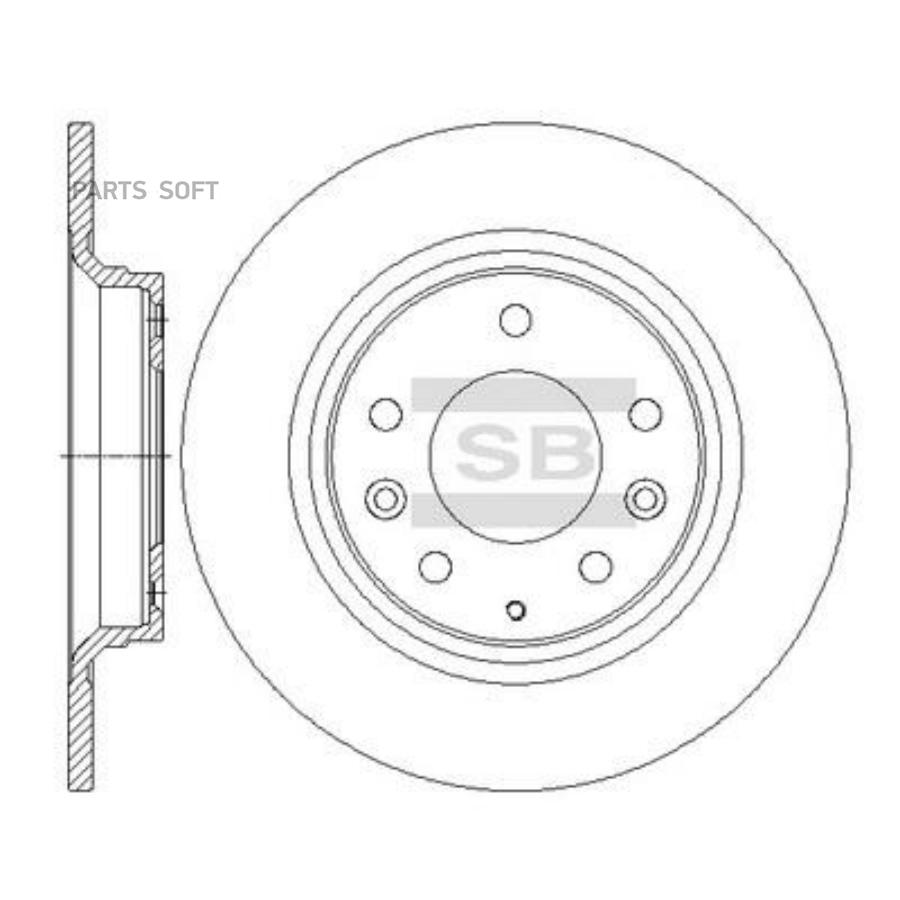 Диск тормозной задний SANGSIN BRAKE SD4412