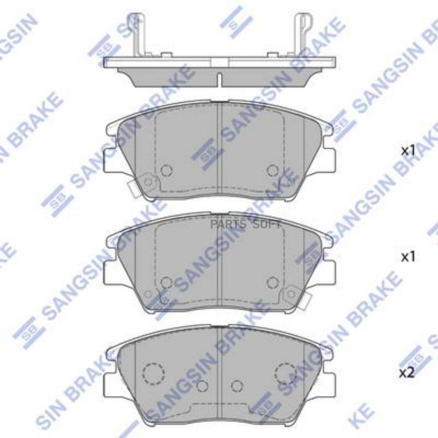 КОЛОДКИ ДИСКОВЫЕ SANGSIN BRAKE SP1761