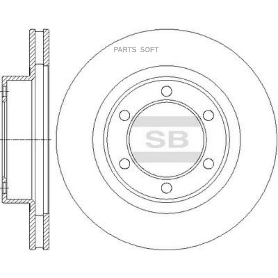 Диск тормозной передний SANGSIN BRAKE SD4044