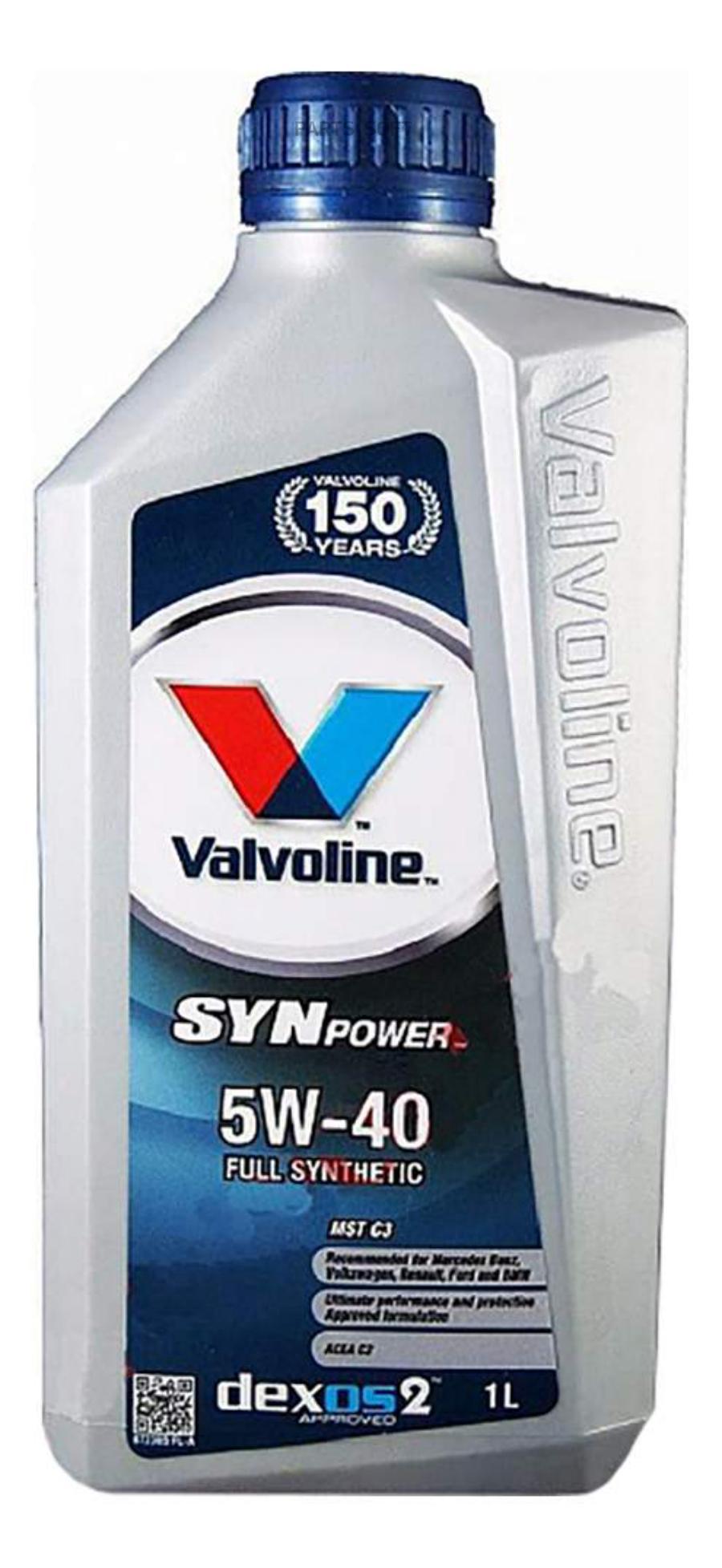 Масло Valvoline SYNPOWER MST C3 5W-40 1л VALVOLINE 872385