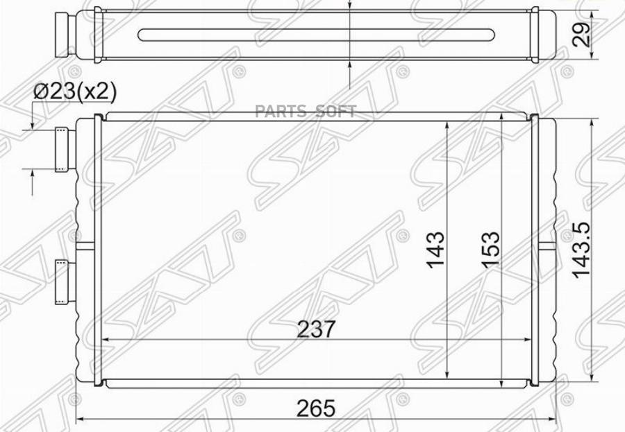 Радиатор печки MITSUBISHI OUTLANDER CW 06-- LANCER CY 07-- ASX GA 10-- SAT STMBW53950