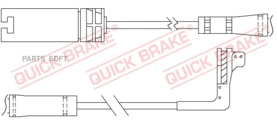 Датчик износа тормозных колодок задн BMW: 5-series (E61) M 0207-1210 QUICK BRAKE WS0295A