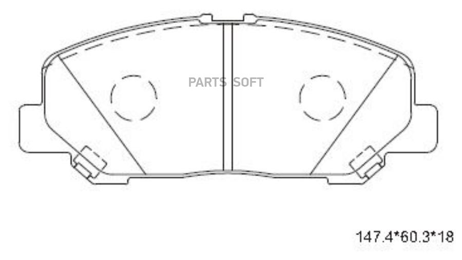 ТОРМОЗНЫЕ КОЛОДКИ ДИСКОВЫЕ ASIMCO KD2771