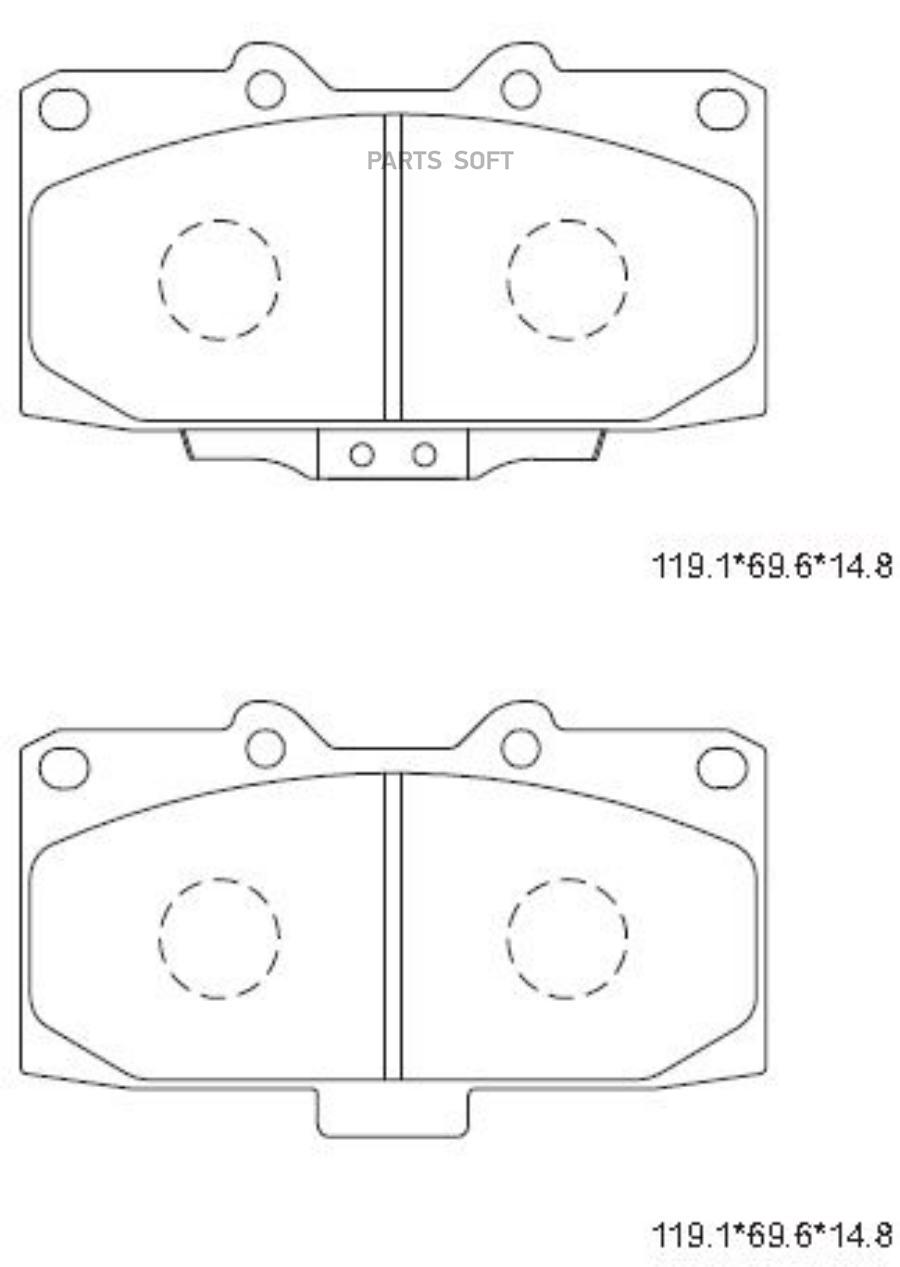 КОЛОДКИ ДИСКОВЫЕ ASIMCO KD3728