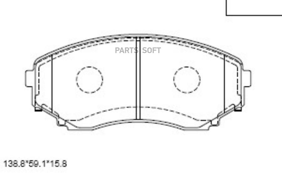 КОЛОДКИ ТОРМОЗНЫЕ ASIMCO KD3737