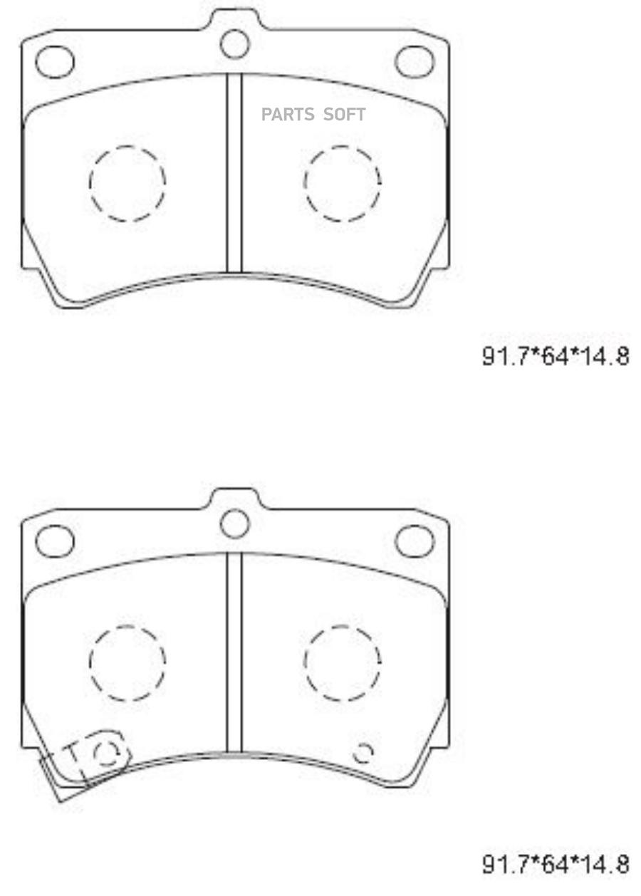 КОЛОДКИ ТОРМОЗНЫЕ ASIMCO KD3798