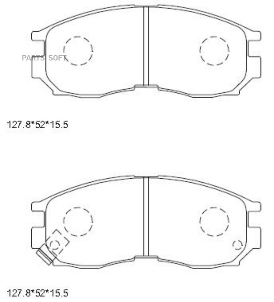 Колодки тормозные передние ASIMCO KD4631