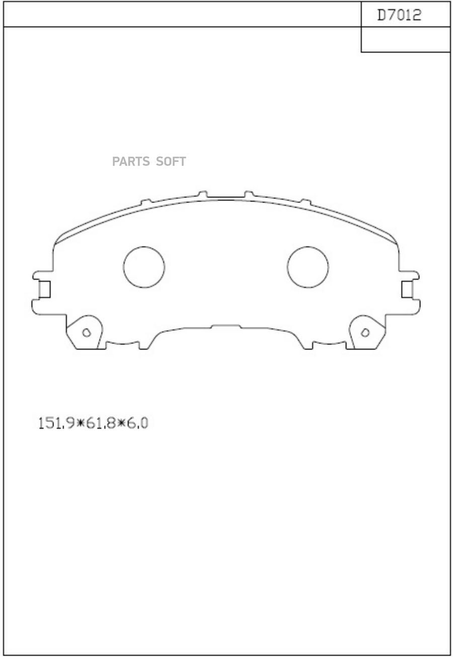 Колодки тормозные дисковые передние комплект X-TRAIL (T32) Q50 (V37) ASIMCO KD7012