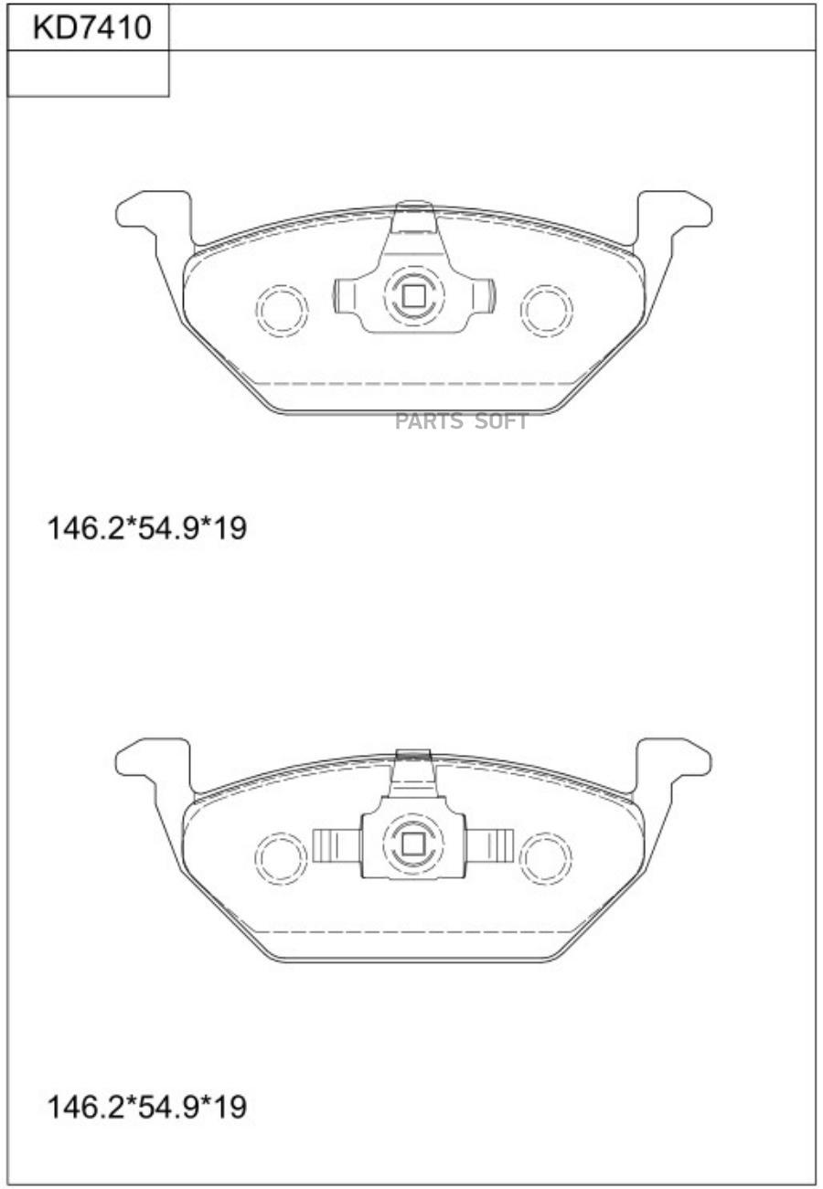 КОЛОДКИ ТОРМОЗНЫЕ ASIMCO KD7410