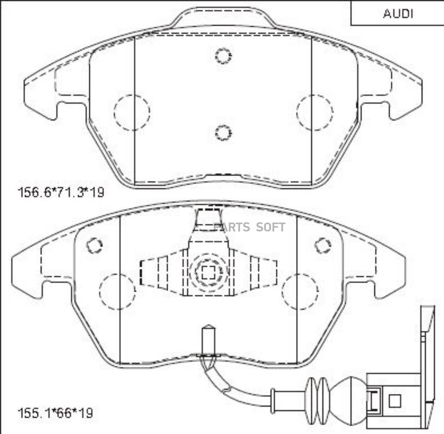 КОЛОДКИ ТОРМОЗНЫЕ ASIMCO KD7791