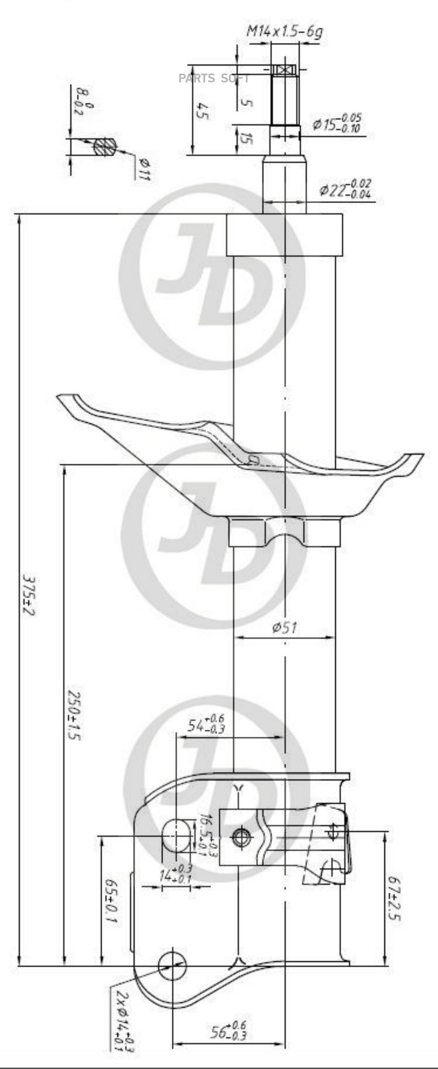 СТОЙКА / GAS / FR-R JUST DRIVE JAS0162