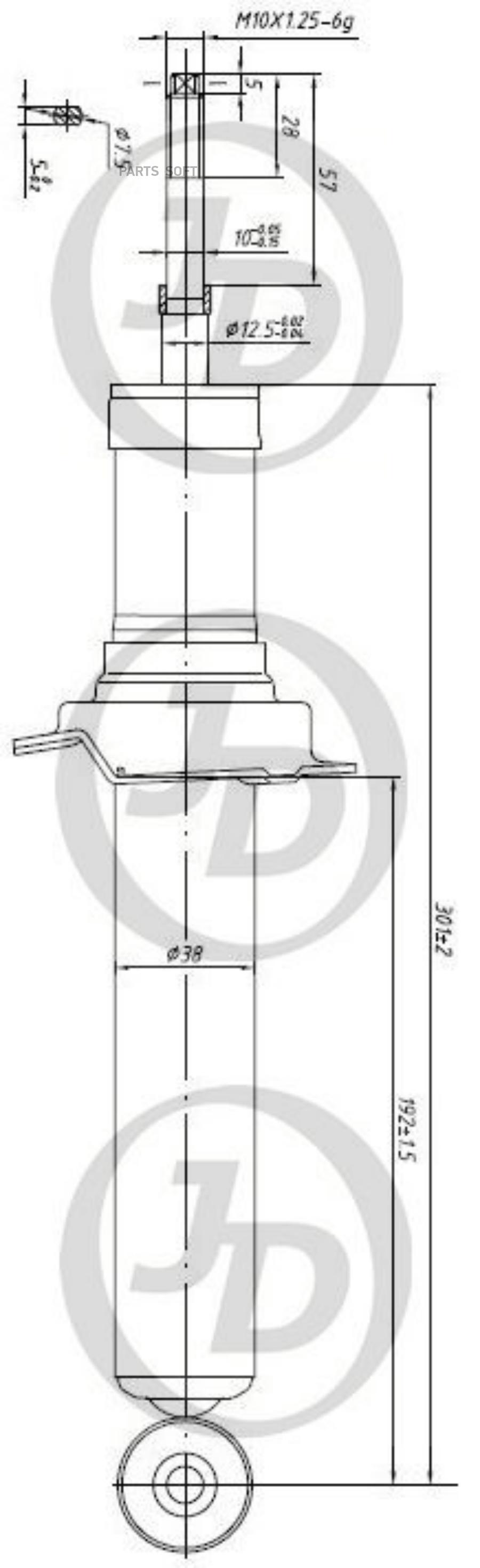 АМОРТИЗАТОР /GAS/ JSA341191 / RR JUST DRIVE JAA0040