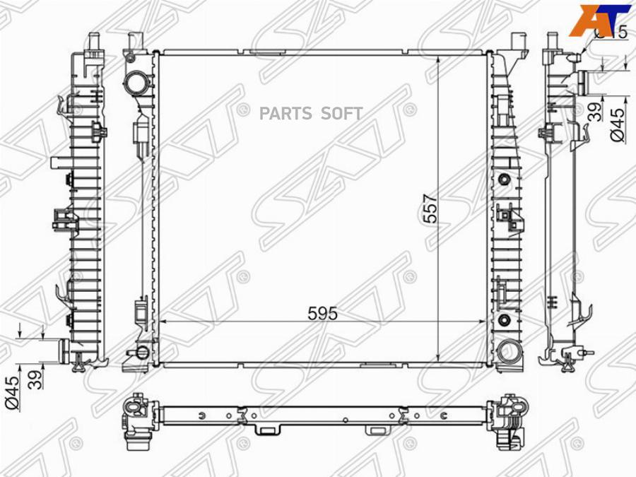 Радиатор Mercedes-Benz M-Class 11-15 / GL-Class 12-15 / GLS-Class 15-19 SAT MB000511