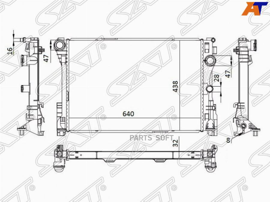 Радиатор MERCEDES C-CLASS  W204 11-E-CLASS W212 09- SAT MB000911