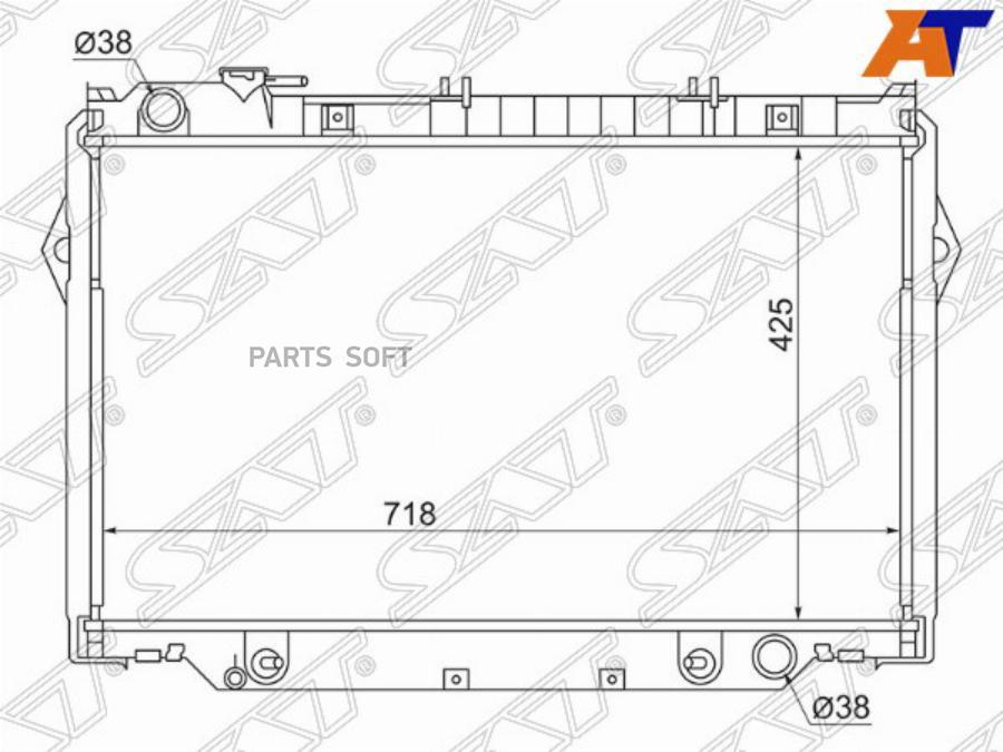 Автозапчасть/Радиатор Toyota Land Cruiser 80 Hdhz 90-98 Diesel Atmt S SAT TY0009J80DAT