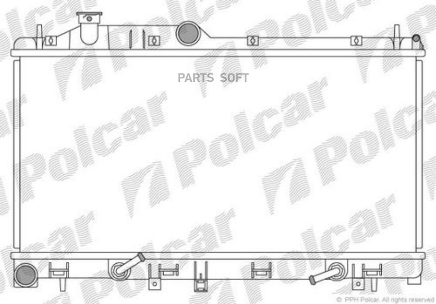 Радиатор охлаждения двигателя POLCAR 7208083