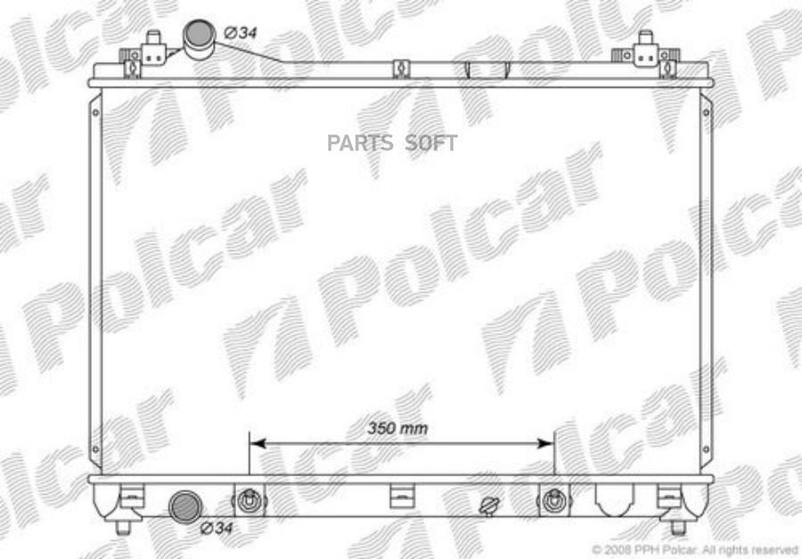 Радиатор охлаждения двигателя POLCAR 7426082