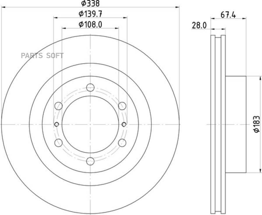 Тормозной диск NISSHINBO ND1134K