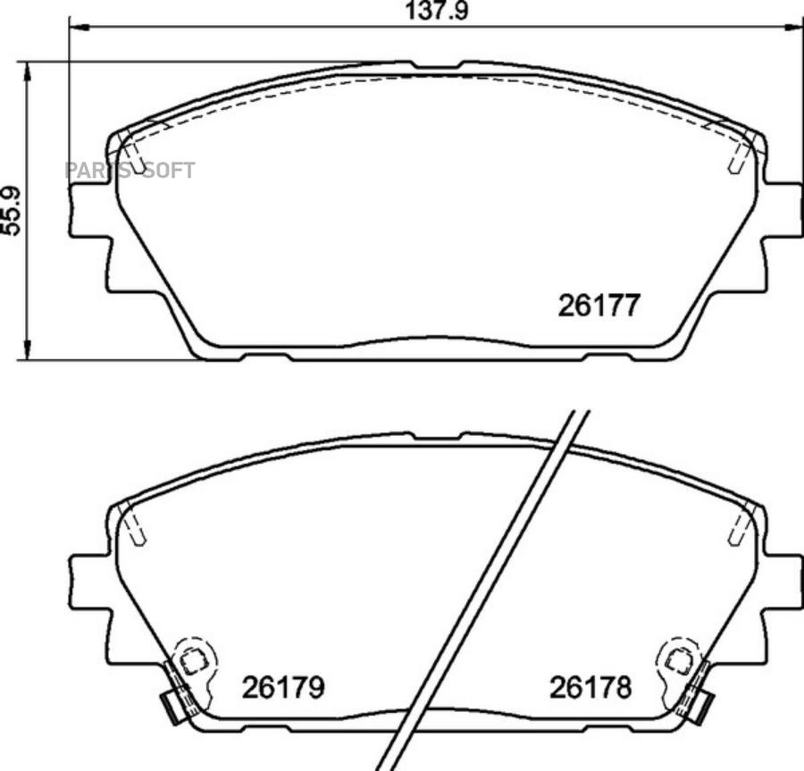 Колодки тормозные диск перед TEXTAR 2617701