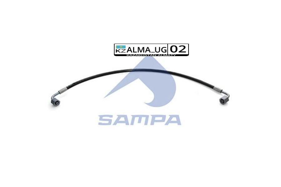 080476 SAMPA шланг подъема кабины RVI Premium (2 конца загнутые W17M12x1x90) L-580 мм.