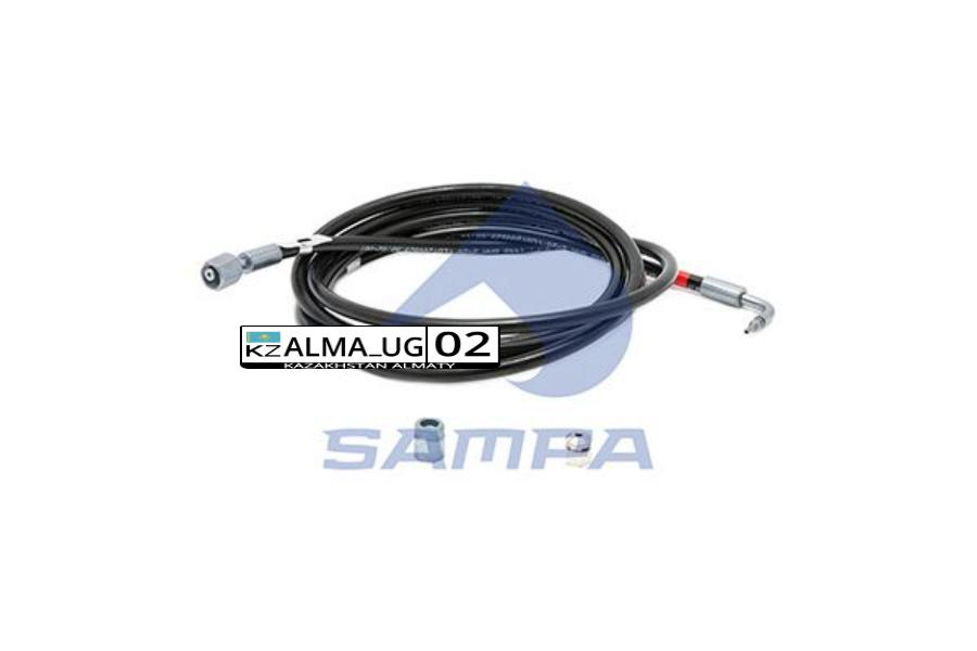 080485 SAMPA шланг подъема кабины RVI L=2450mm (1 прямой, 2 загнут)