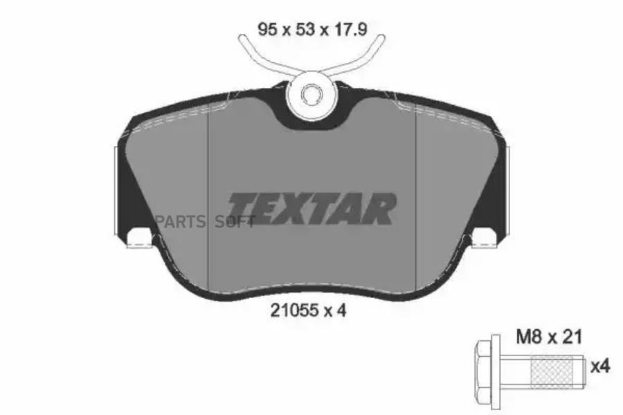 2105503 TEXTAR Комплект тормозных колодок, дисковый тормоз