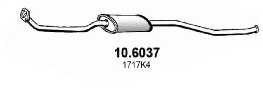 106037 ASSO Средний глушитель выхлопных газов
