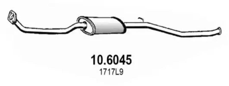 106045 ASSO Средний глушитель выхлопных газов