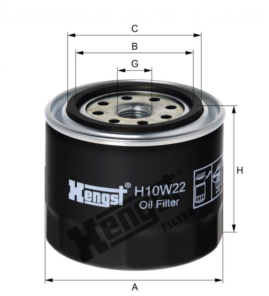 H10W22 HENGST FILTER Масляный фильтр
