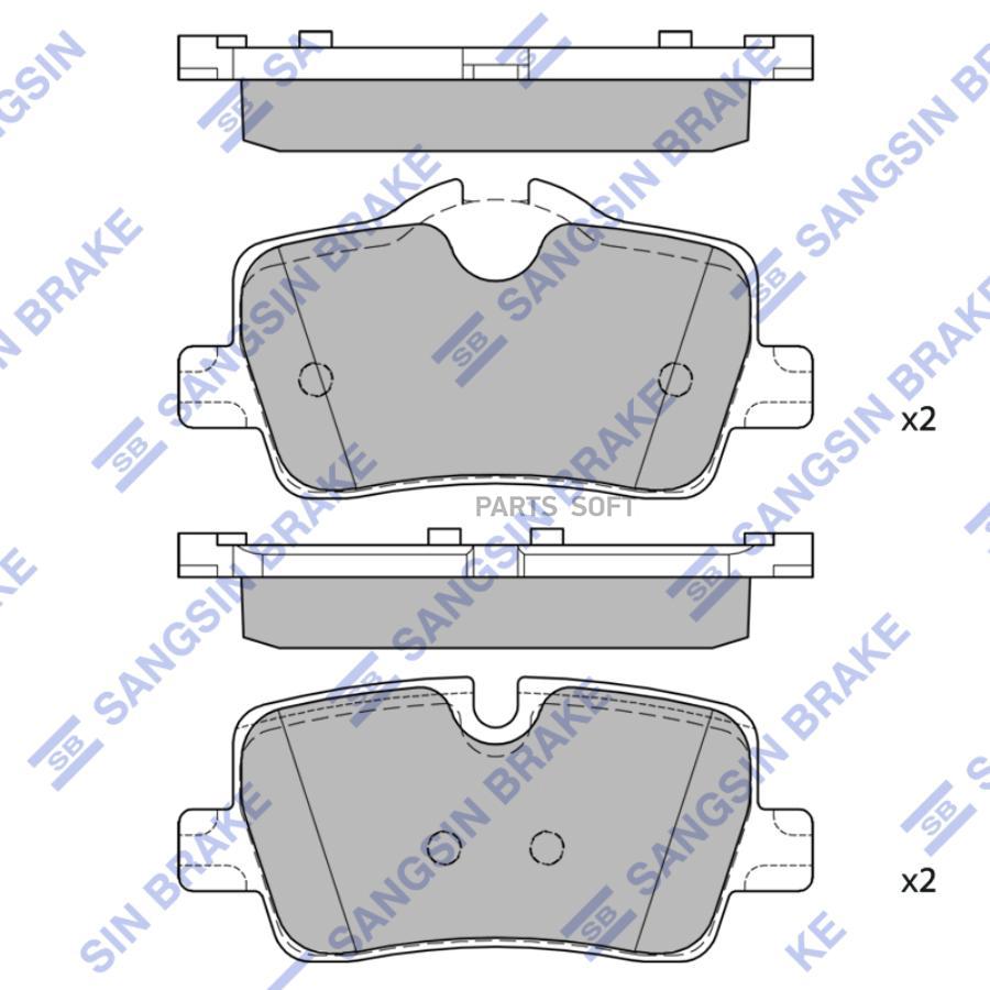 SP2774 Комплект тормозных колодок, дисковый тормоз SANGSIN BRAKE купить в  Липецке | Интернет магазин 