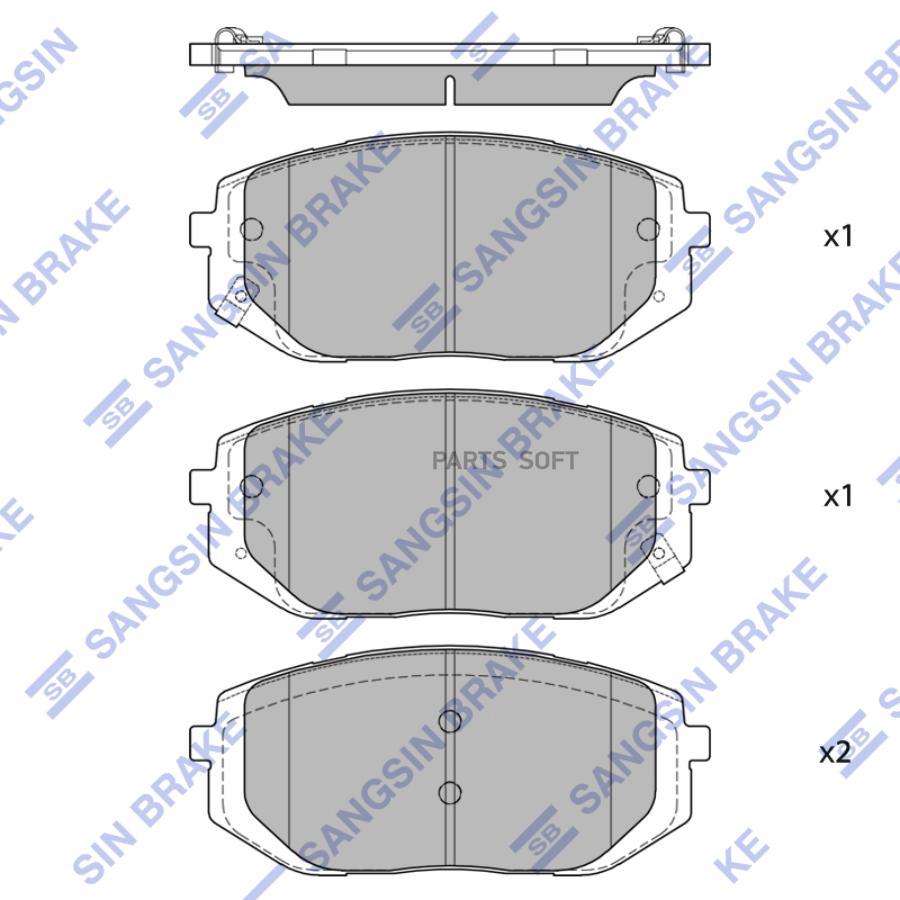 SP4479 SANGSIN BRAKE Комплект тормозных колодок, дисковый тормоз