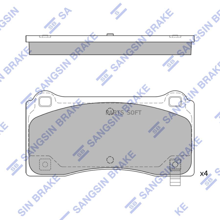 SP2824 Комплект тормозных колодок, дисковый тормоз SANGSIN BRAKE купить в  Липецке | Интернет магазин 