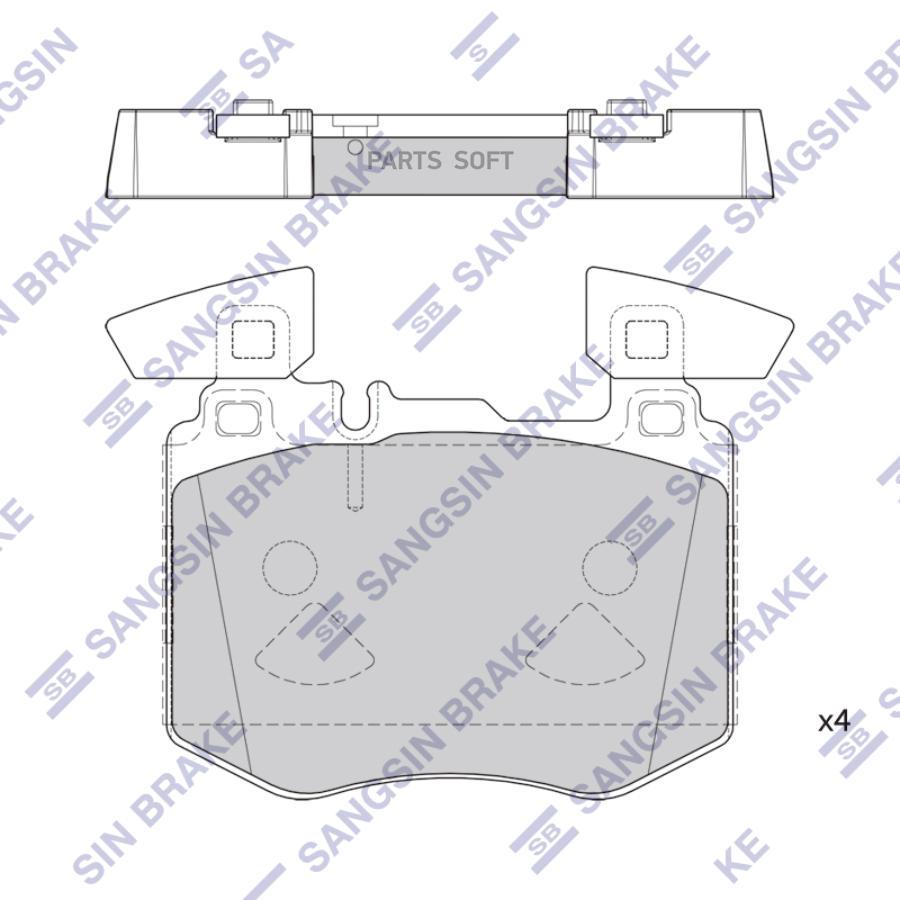 SP4348 Комплект тормозных колодок, дисковый тормоз SANGSIN BRAKE купить в  Липецке | Интернет магазин 