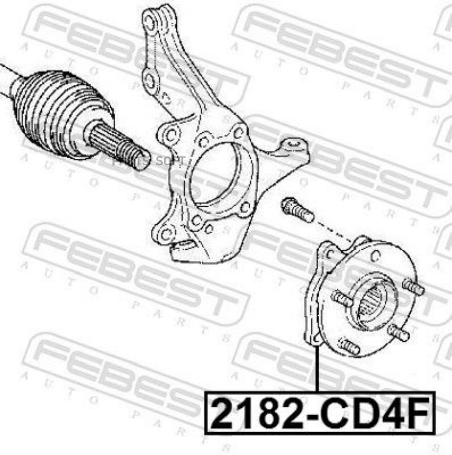 2182CD4F FEBEST Ступица колеса, комплект