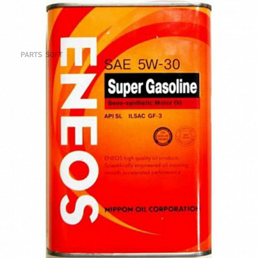 Масло 5w30 артикул. ENEOS SL полусинтетика 5w30 4л. Oil1361 ENEOS. Масло енеос 10w 40 полусинтетика. ENEOS super gasoline SL 5w-30.