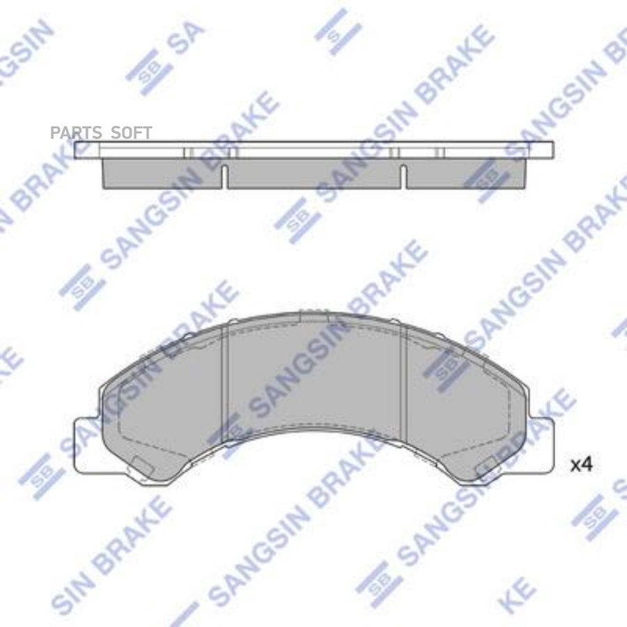 SP1667 Комплект тормозных колодок, дисковый тормоз SANGSIN BRAKE купить в  Липецке | Интернет магазин 