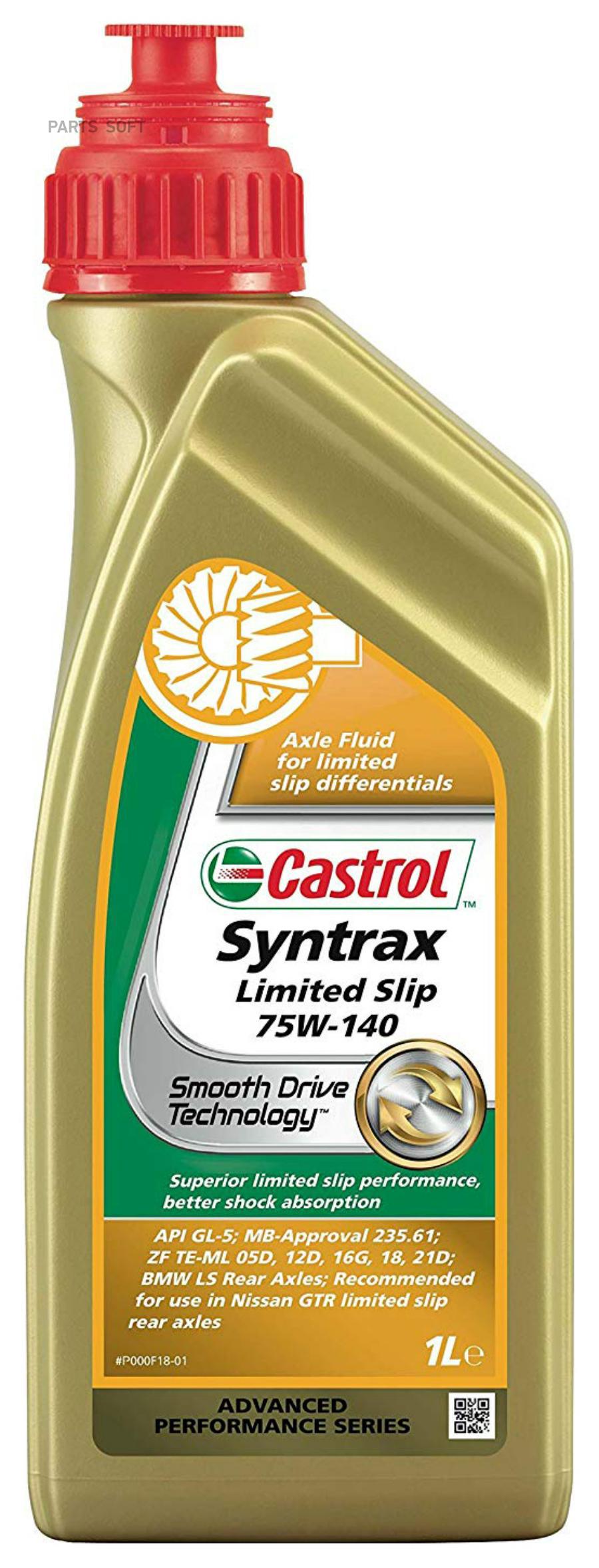 15001B Масло трансмиссионное синтетическое Syntrax Limited Slip 75W-140, 1л  CASTROL купить в Липецке | Интернет магазин 