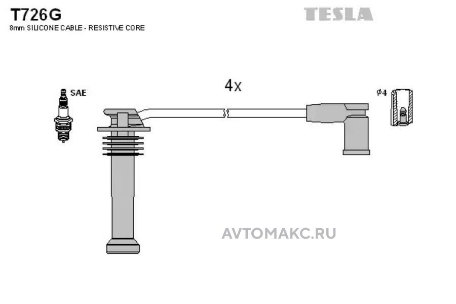 T726G TESLA Комплект проводов зажигания