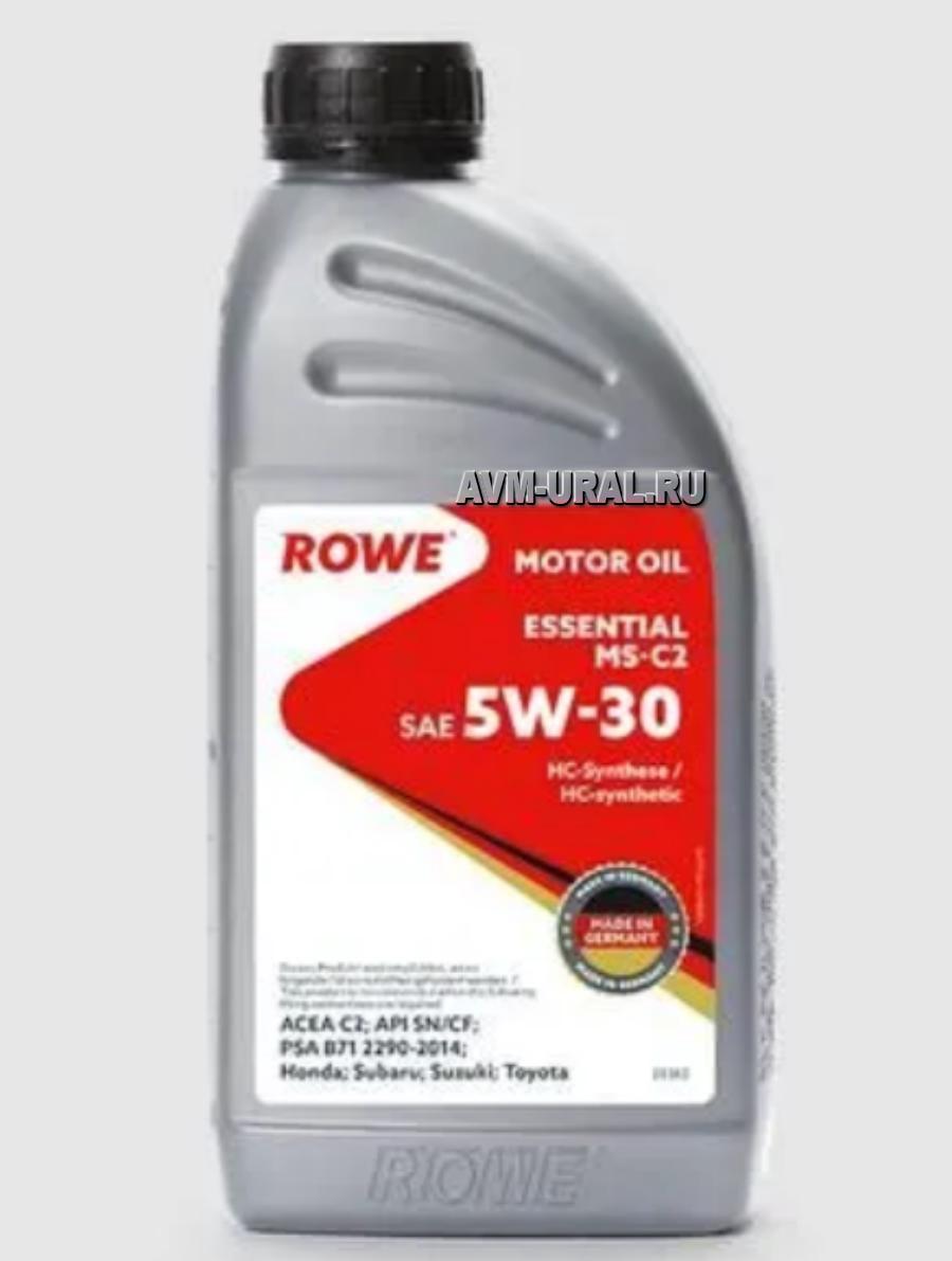 Купить Масло моторное синтетическое ESSENTIAL MS-C2 5W-30, 1л, ROWE,  203631772A в Екатеринбурге | Параметры, цена, характеристика, фото |  Интернет магазин - avm-ural.ru