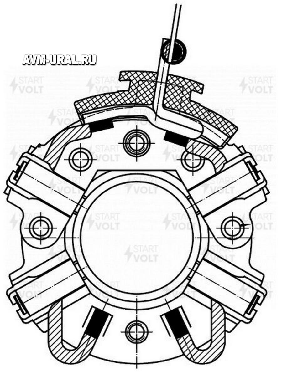 Купить Узел щеточный стартера для а/м ВАЗ 2110-2112//УАЗ с дв. 405/406/409  (тип Iskra) (VBS 0111), STARTVOLT, VBS0111 в Екатеринбурге | Параметры,  цена, характеристика, фото | Интернет магазин - avm-ural.ru