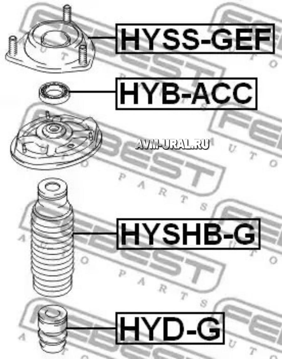 Купить Буфер, амортизация, FEBEST, HYDG в Екатеринбурге | Параметры, цена,  характеристика, фото | Интернет магазин - avm-ural.ru