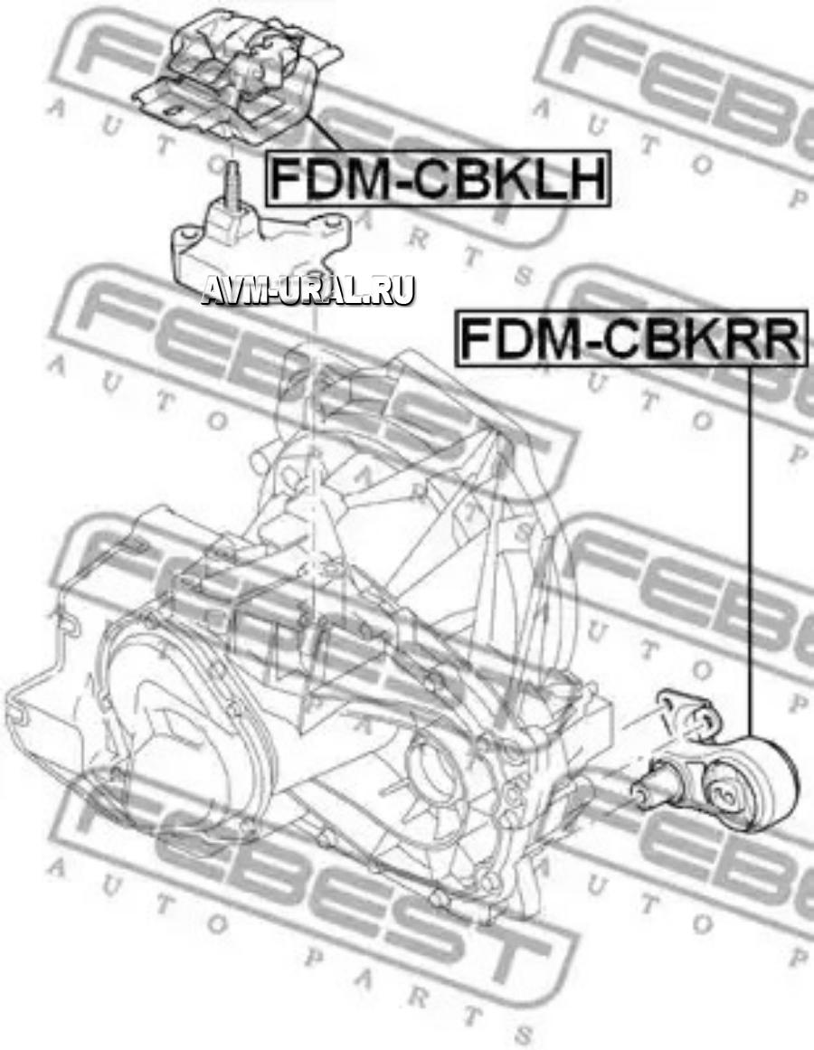 Купить Подвеска, двигатель, FEBEST, FDMCBKRR в Екатеринбурге | Параметры,  цена, характеристика, фото | Интернет магазин - avm-ural.ru