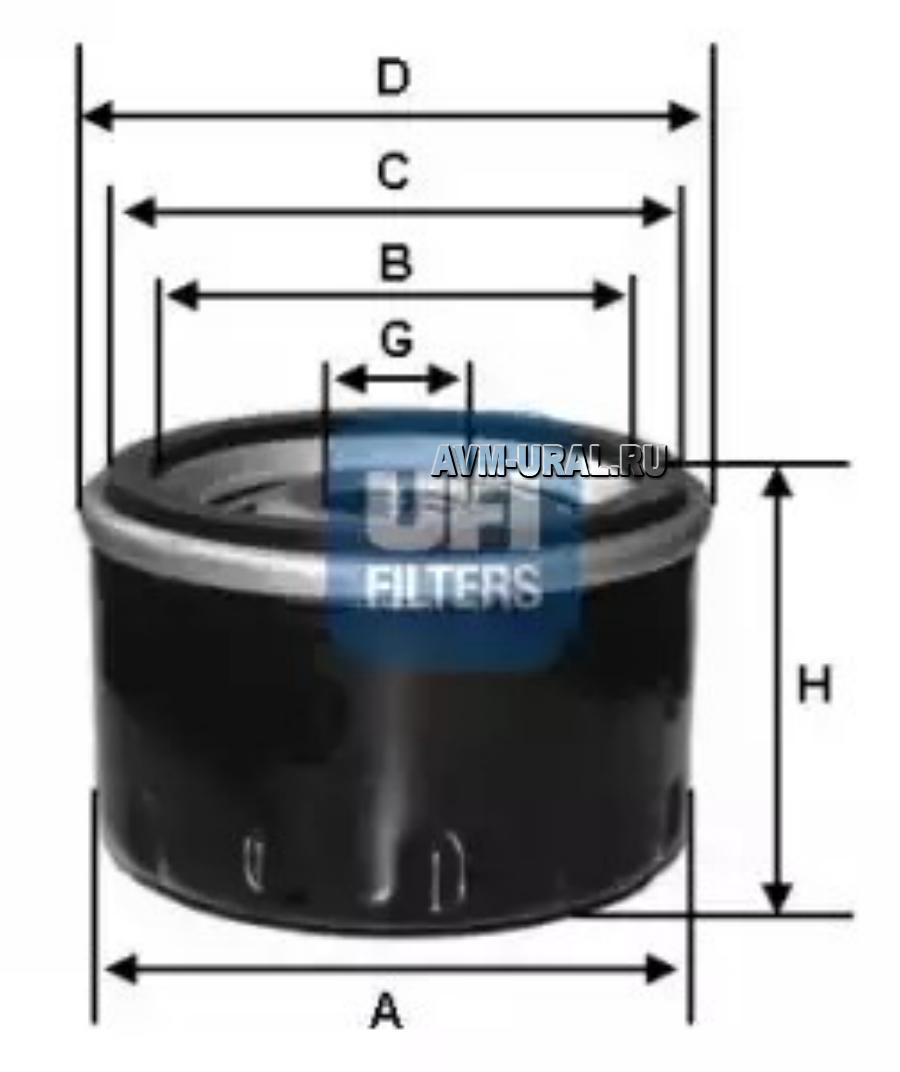 Купить Масляный фильтр, UFI, 2325800 в Екатеринбурге | Параметры, цена,  характеристика, фото | Интернет магазин - avm-ural.ru