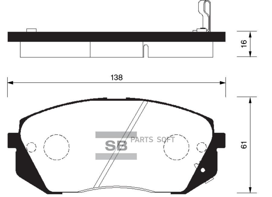 SP1196 SANGSIN Колодки торм. перед. Hyundai ix35/ix55/Kia Carens (NEW06~)/Sportage 08~/Tucson 08~