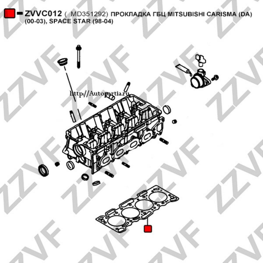 ZVVC012 ZZVF Прокладка, головка цилиндра