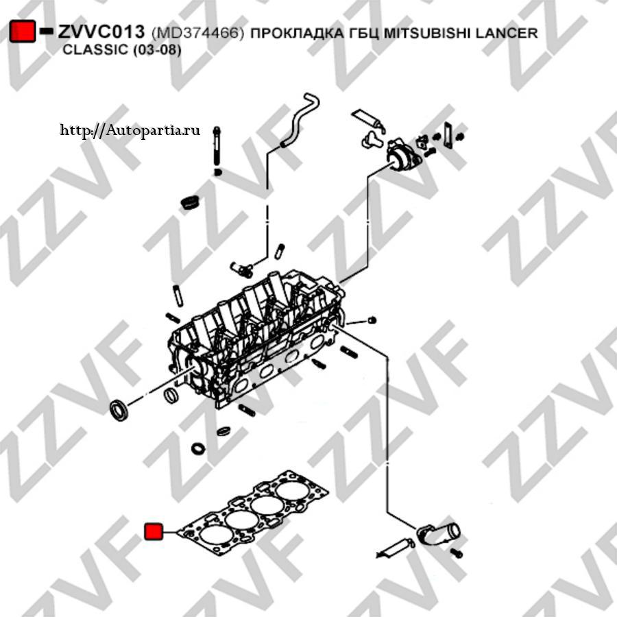 ZVVC013 ZZVF Прокладка, головка цилиндра