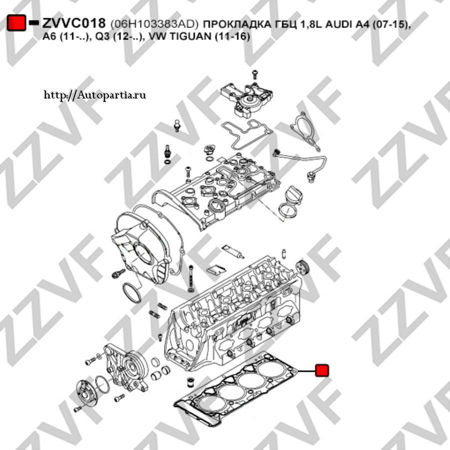 ZVVC018 ZZVF Прокладка, головка цилиндра