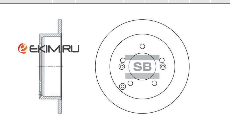 SD1024 SANGSIN SD1024_диск тормозной задний!\ Hyundai Tuscon/Sonata V 2.0/2.4/2.0CRDi 04>