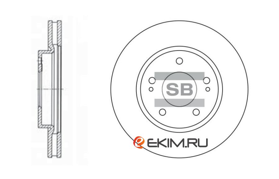 SD4308 SANGSIN SD4308_диск тормозной передний!\ Mitsubishi Pajero Pinin 1.8/1.8GDi/2.0GDi 99>