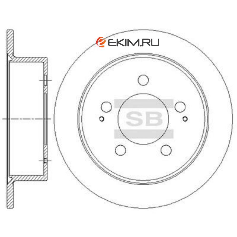 SD5201 SANGSIN SD5201_диск тормозной задний!\ SsangYong Actyon/Actyon Sports/Kyron/Rexton 2.0-3.2/2.0xdi 01>